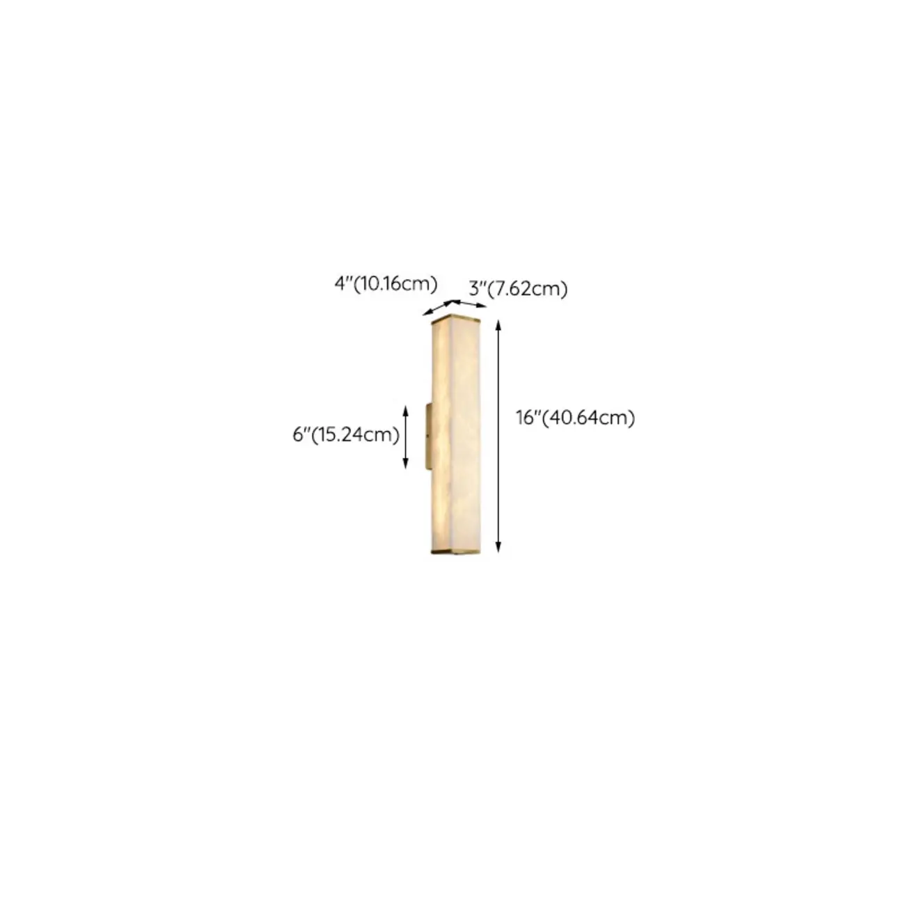 Modern Metallic Rectangular Tri Color Light Metal Wall Lght #size | homeyfad