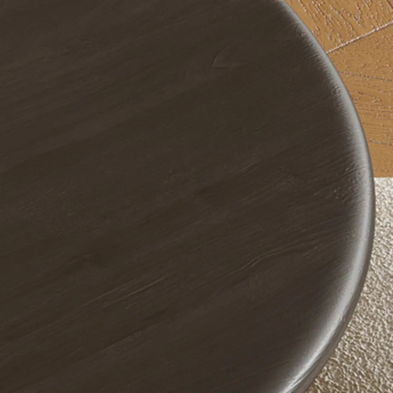 Traditional Dark Brown Wood Round Dining Table Image - 11 | homeyfad