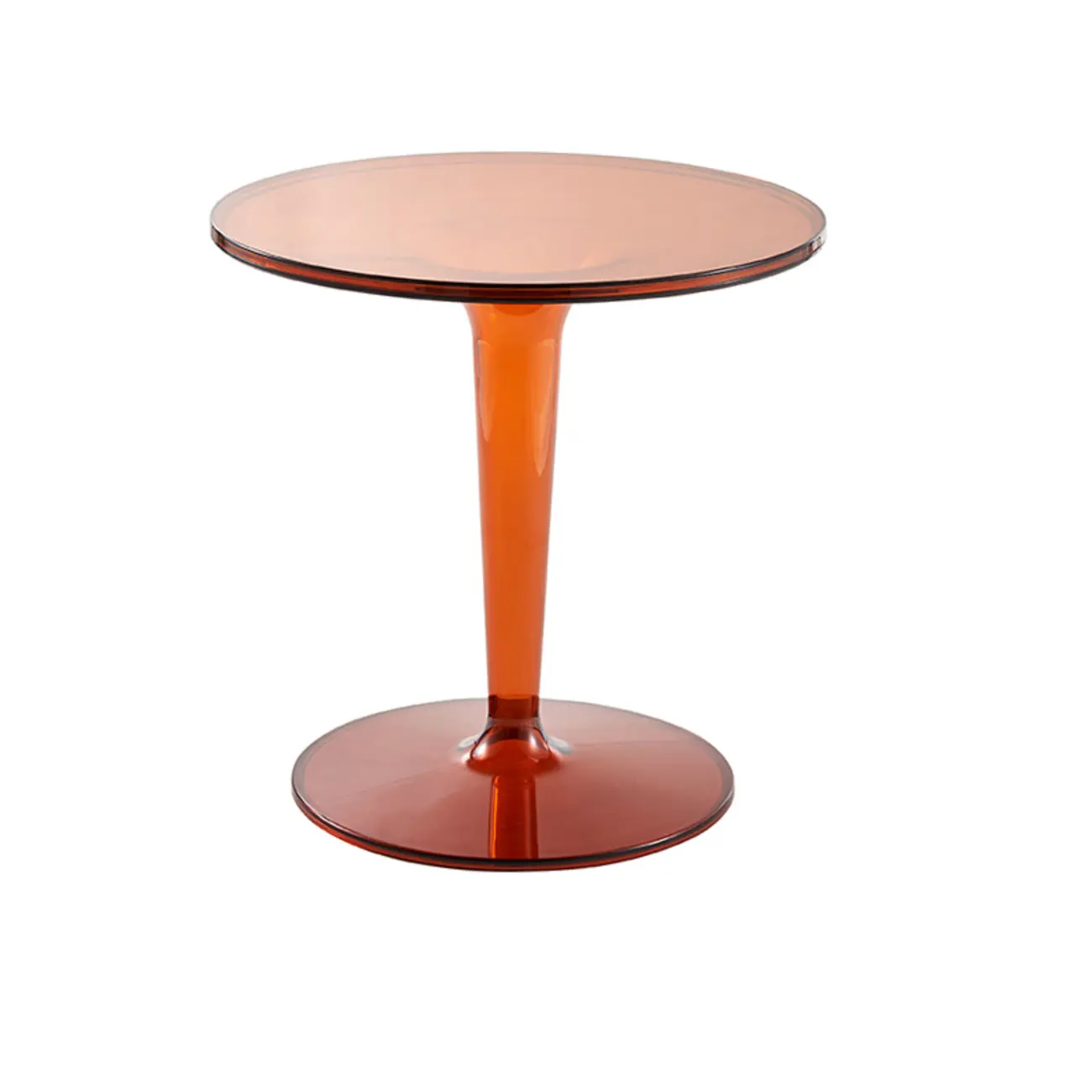 Minimalist Plastic Tawny Round End Table | homeyfad