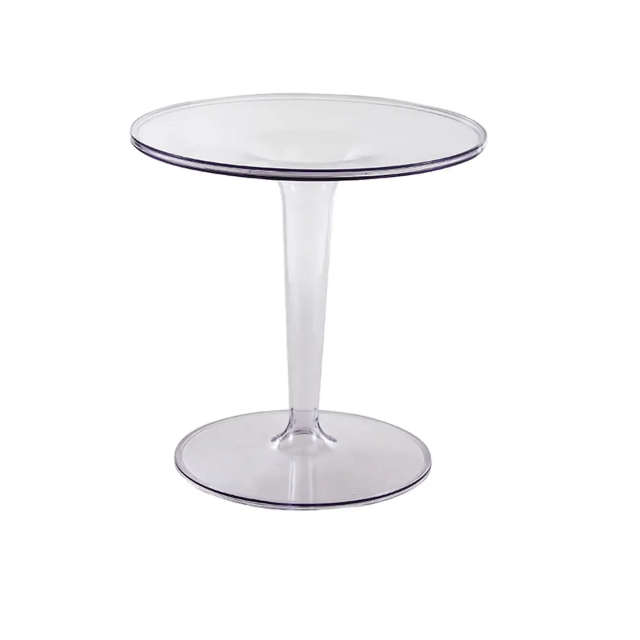 Minimalist Plastic Tawny Round End Table