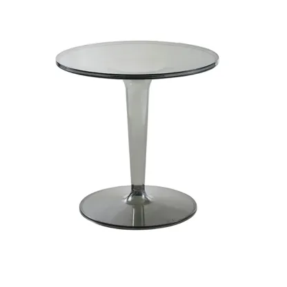 Minimalist Plastic Tawny Round End Table