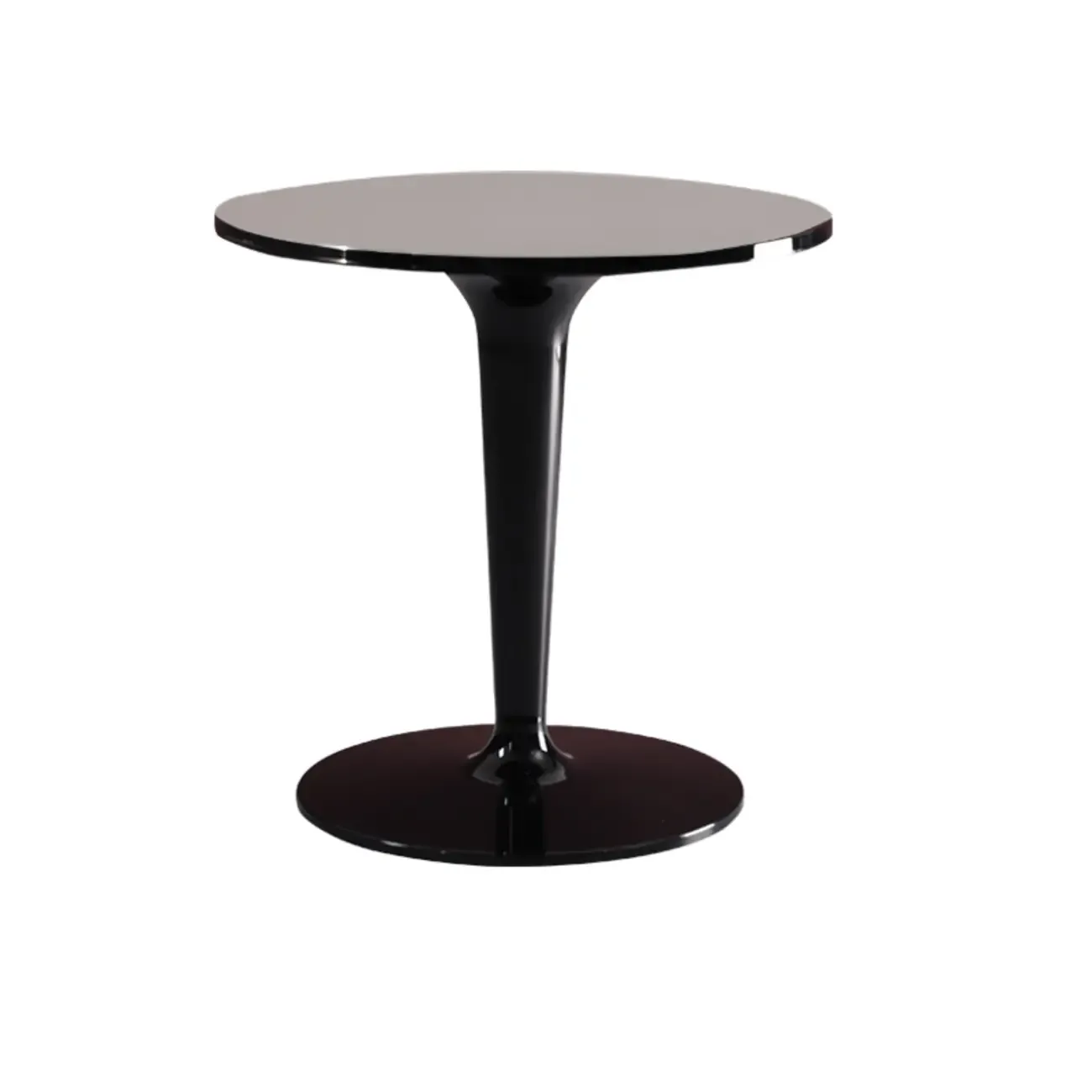 Minimalist Plastic Tawny Round End Table