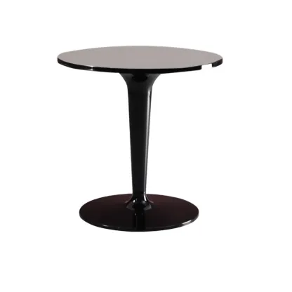 Minimalist Plastic Tawny Round End Table