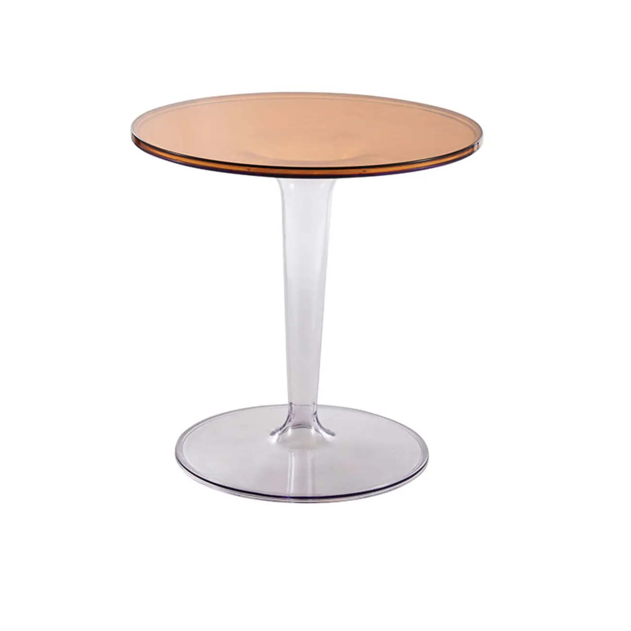 Minimalist Plastic Tawny Round End Table | homeyfad