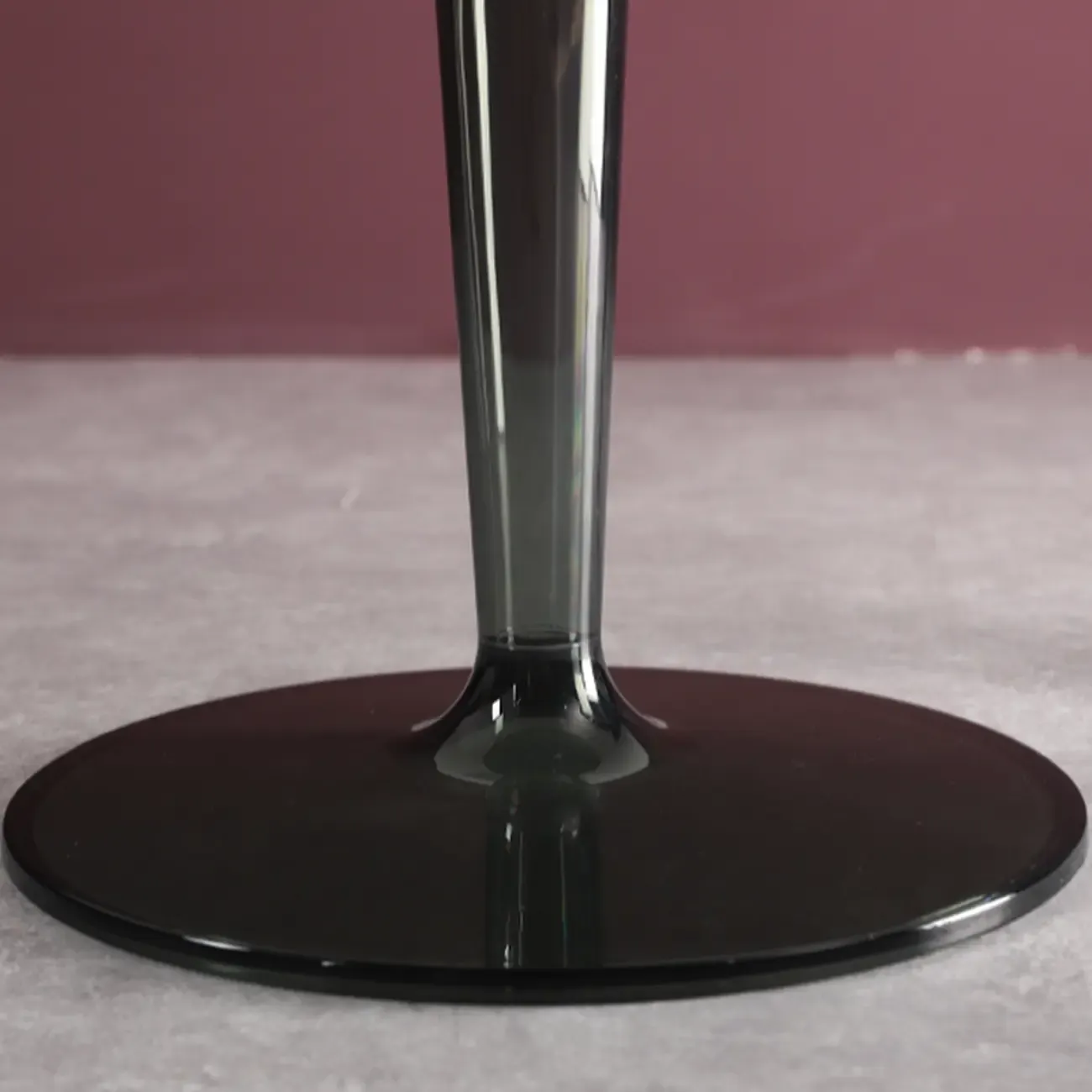 Minimalist Plastic Tawny Round End Table