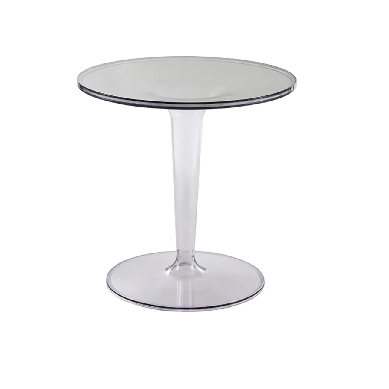 Minimalist Plastic Tawny Round End Table