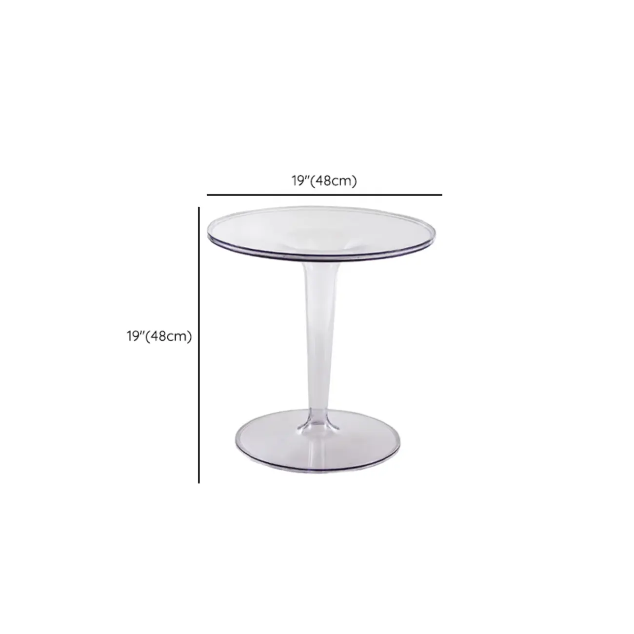 Minimalist Plastic Tawny Round End Table | homeyfad