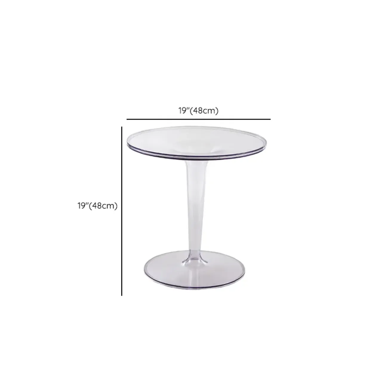 Minimalist Plastic Tawny Round End Table
