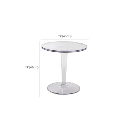 Minimalist Plastic Tawny Round End Table