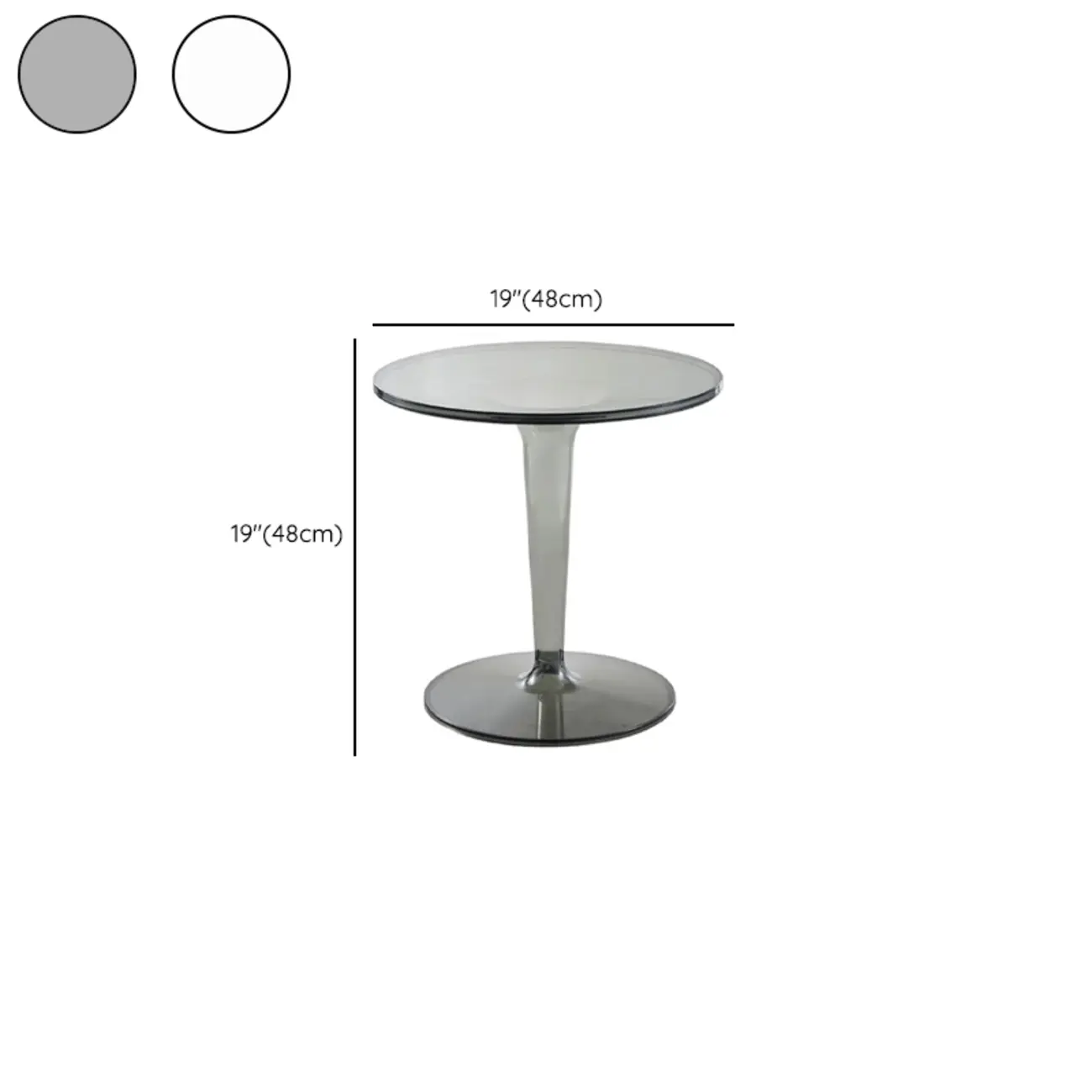 Minimalist Plastic Tawny Round End Table | homeyfad