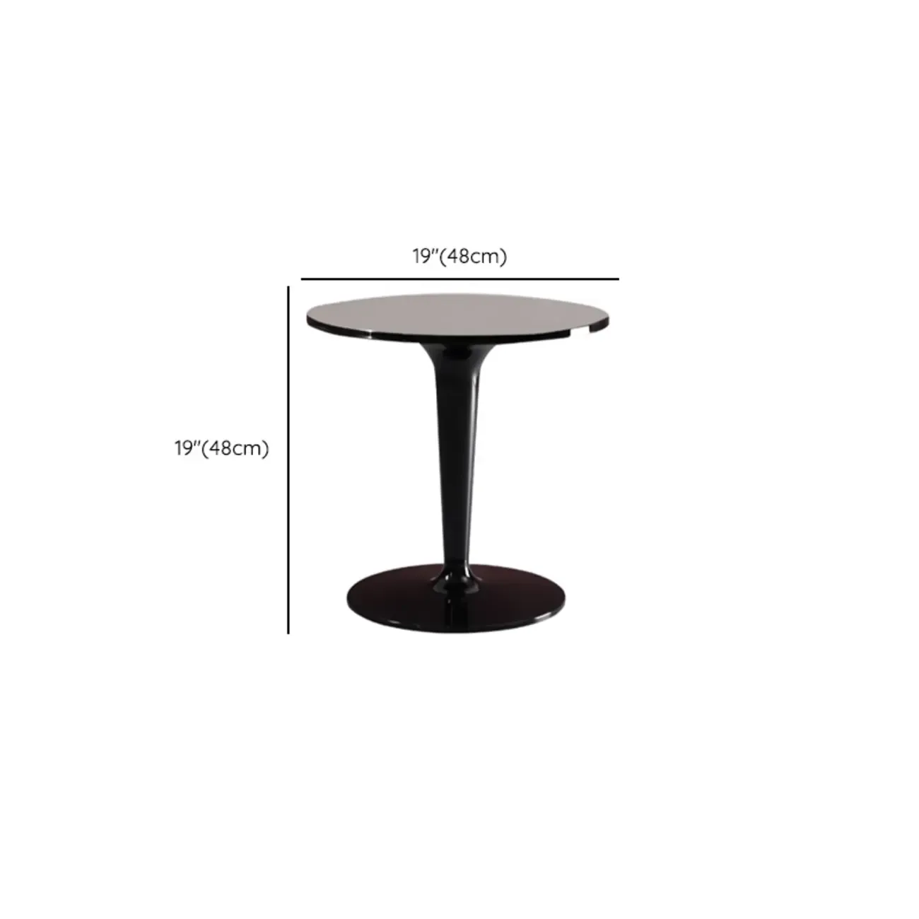 Minimalist Plastic Tawny Round End Table