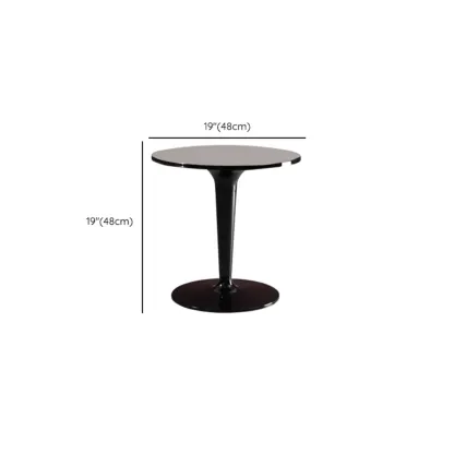 Minimalist Plastic Tawny Round End Table