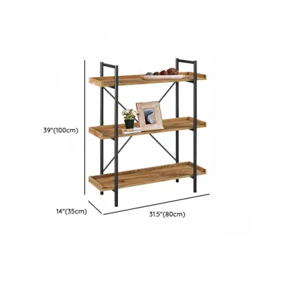 5-Tier Open Back Metal Frame Rectangular Bookcase Image - 27