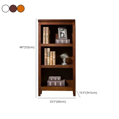 Classic Birch Wood 5-Tier Vertical Barrister Bookcase Image - 34