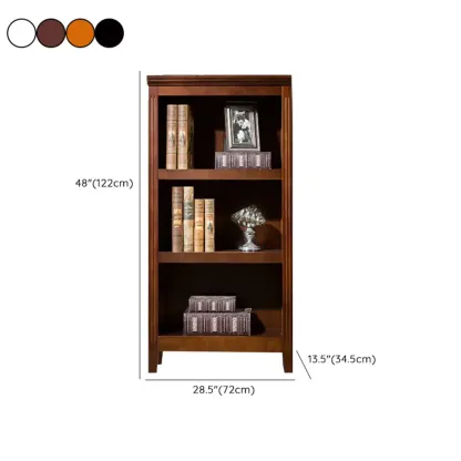 Classic Birch Wood 5-Tier Vertical Barrister Bookcase Image - 35