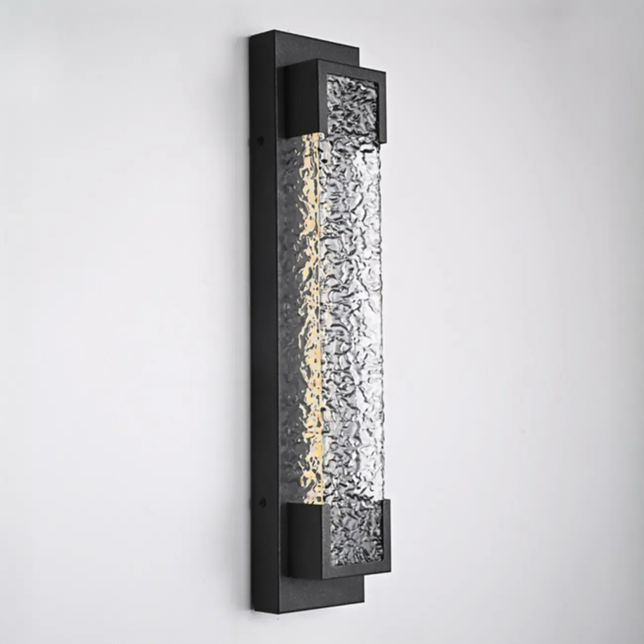 Modern Black Steel Acrylic Outdoor Wall Light Image - 8