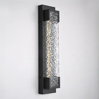 Modern Black Steel Acrylic Outdoor Wall Light Image - 8