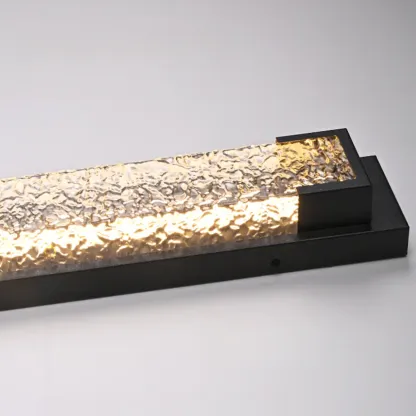 Modern Black Steel Acrylic Outdoor Wall Light Image - 12