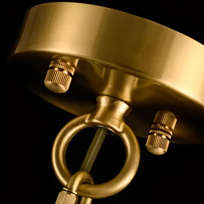 Gold Linear Glass Globe Modern Chandelier Light Image - 14