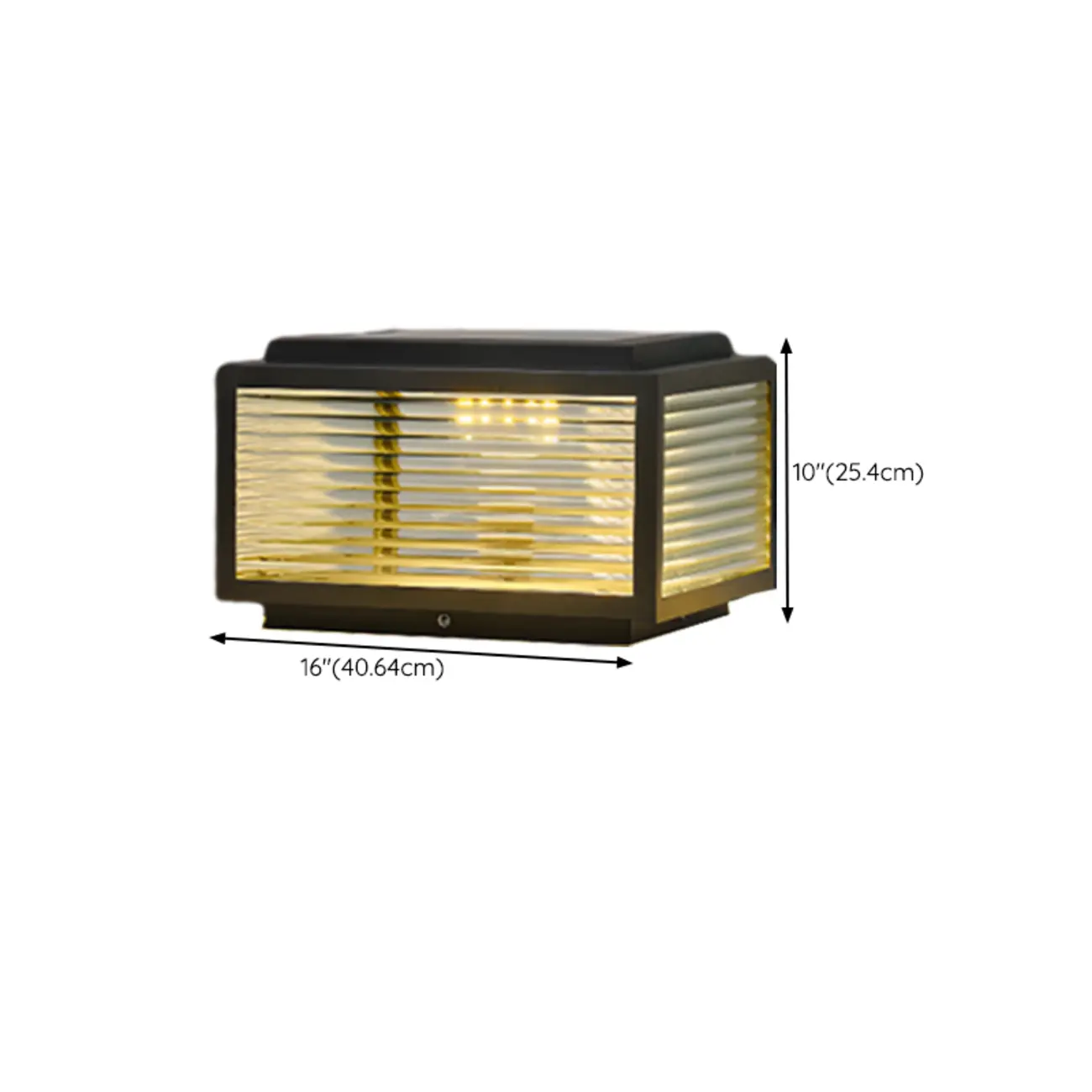 Black Metal Clear Glass Solar Post Cap Light Image - 11 | homeyfad