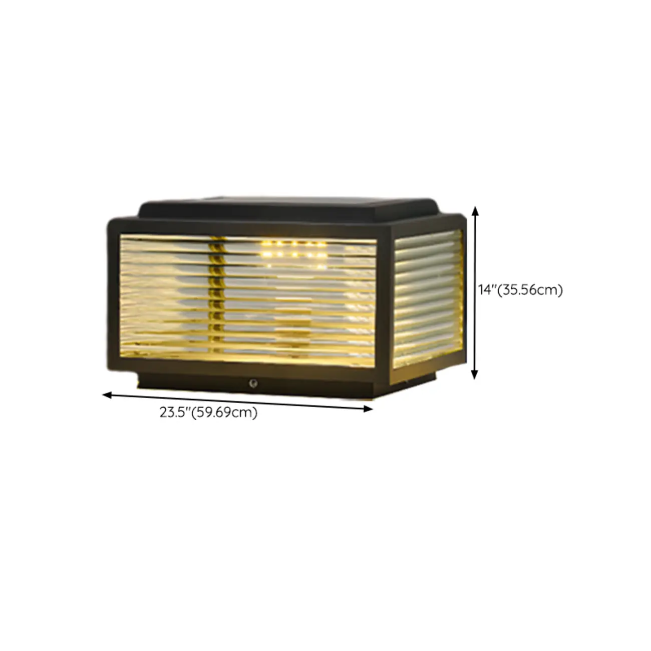 Black Metal Clear Glass Solar Post Cap Light Image - 13 | homeyfad