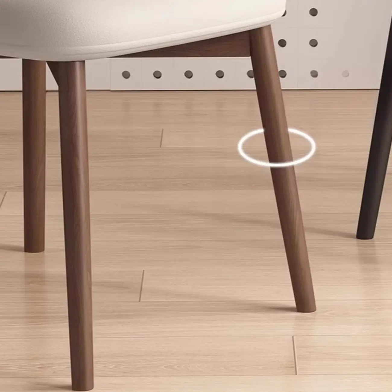 Modern Leather Wood Dining Chair Set of 2 Image - 10 | homeyfad