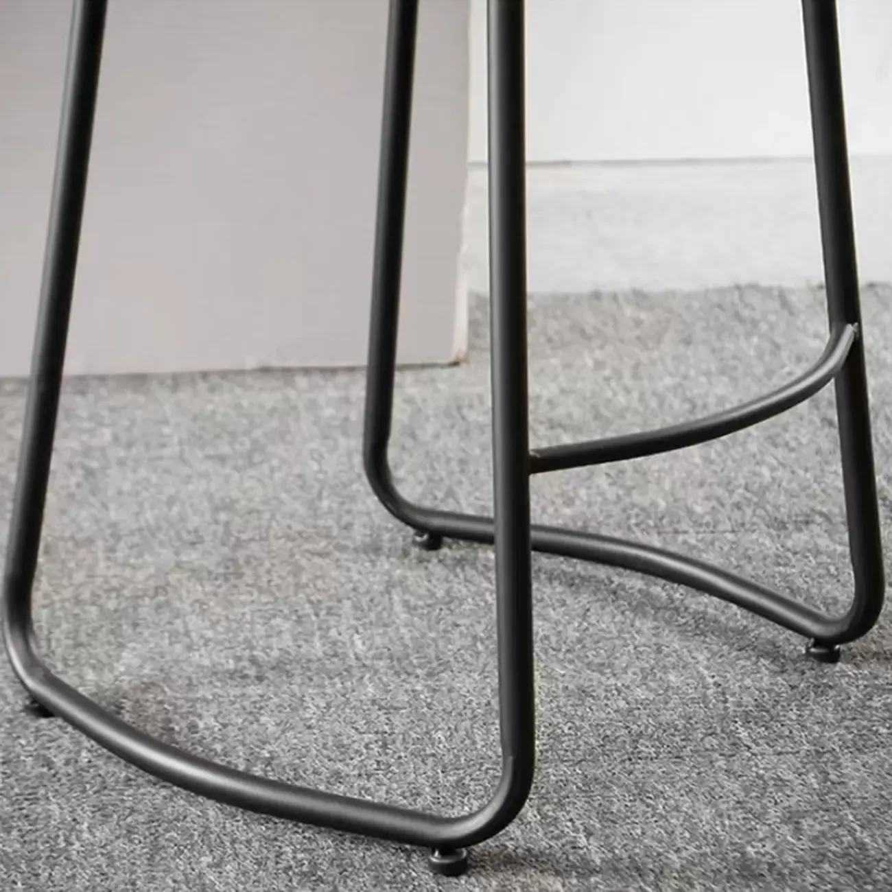 Natural Wood Curved Seat Backless Counter Bar Stools Image - 8