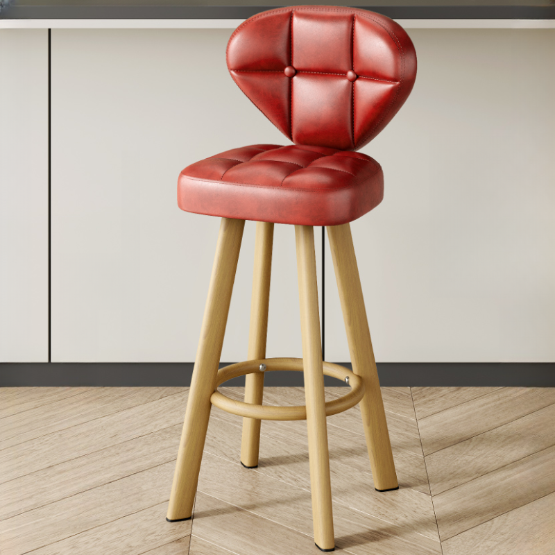 Modern Tufted Counter Height Bar Stools with Metal Footrest | homeyfad
