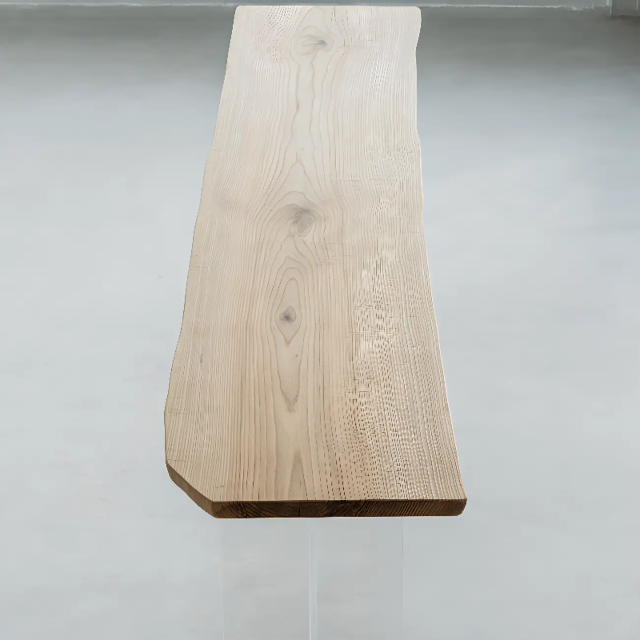 Scandinavian Clear Plastic Base Bar Tables with Wooden Top Image - 8 | homeyfad