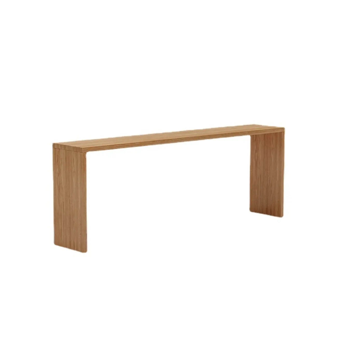 Rectangle Scandinavian Wooden Bar Height Table Double Pedestal Image - 5 | homeyfad