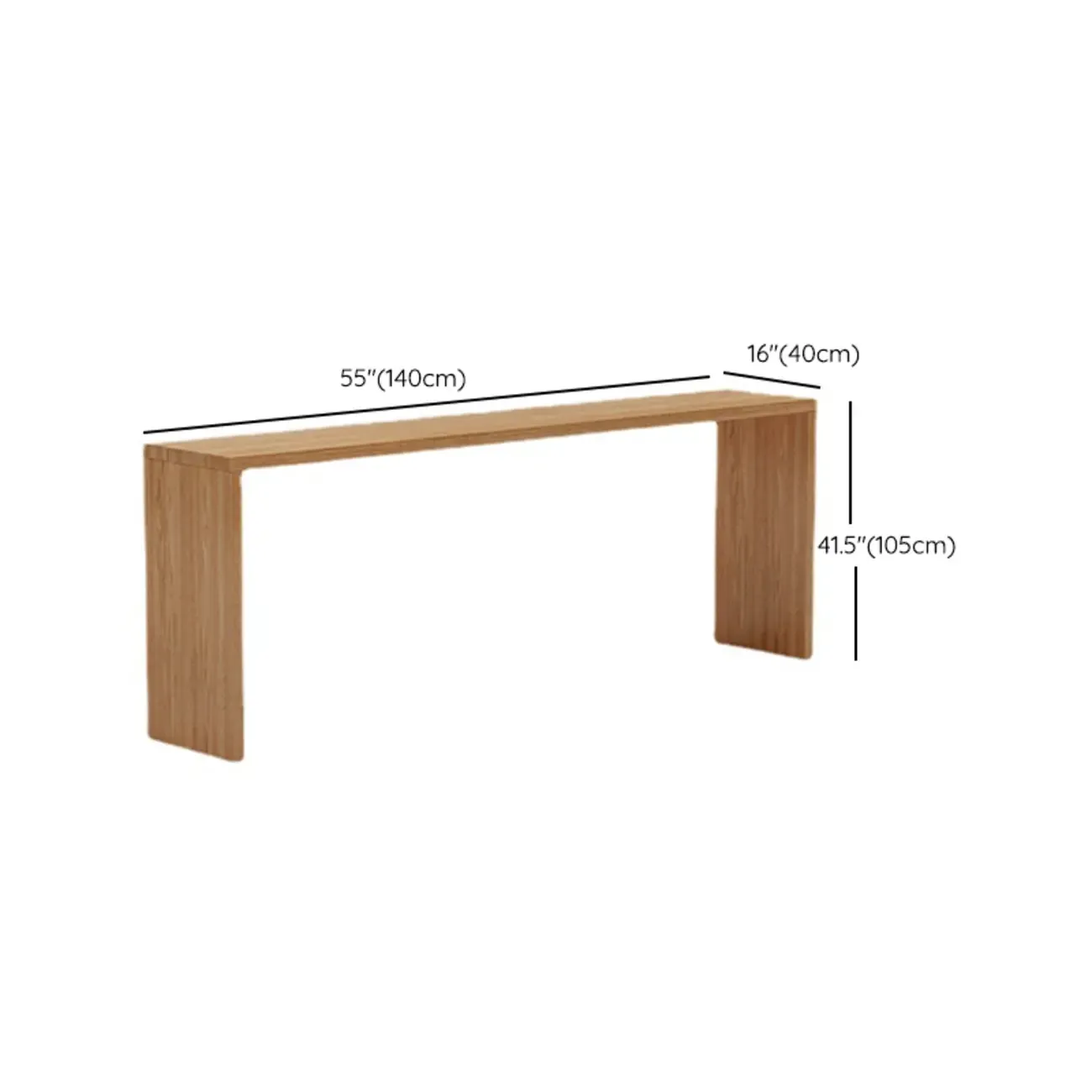 Rectangle Scandinavian Wooden Bar Height Table Double Pedestal Image - 11