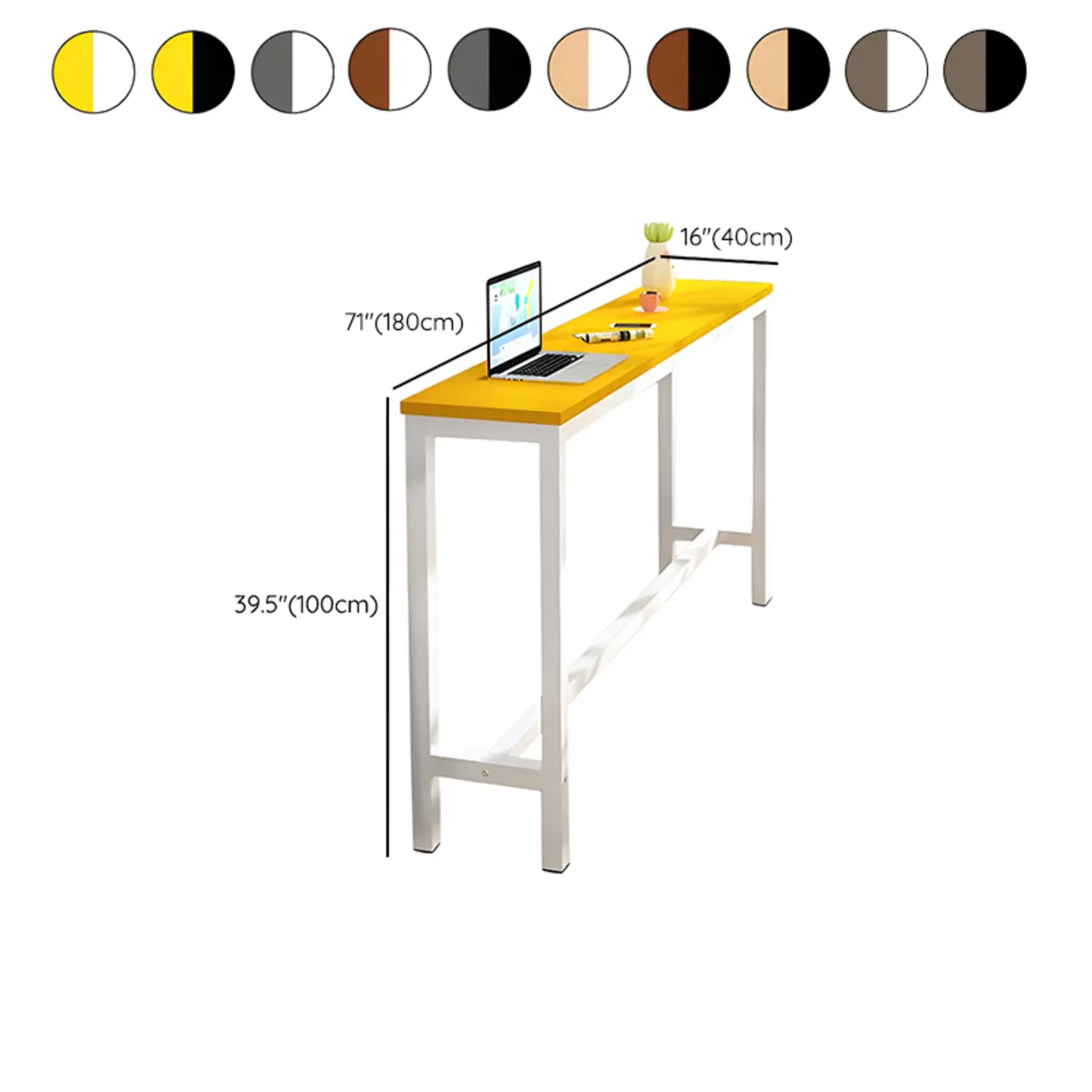 Grey Rectangle Wood Metal Footrest Bar Tables Image - 17 | homeyfad