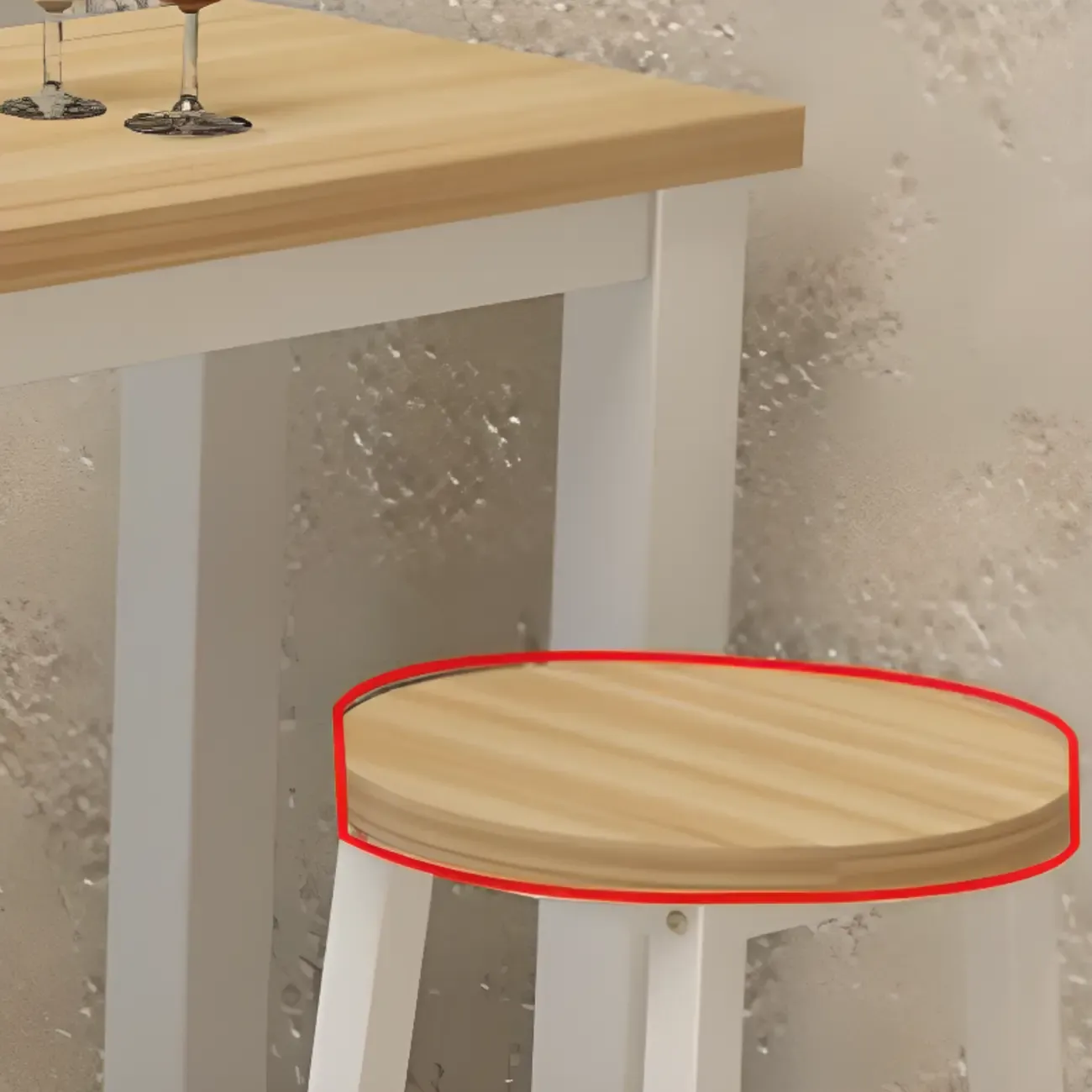 Modern Black-White Metal Structure Bar Tables Image - 5