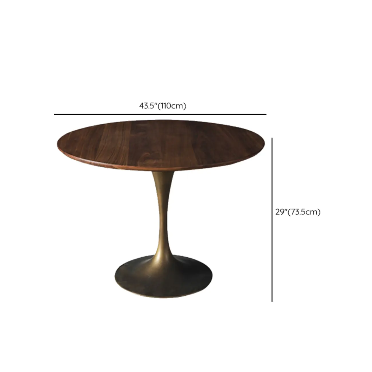Glam Brown Wood Round Dining Table Image - 19 | homeyfad