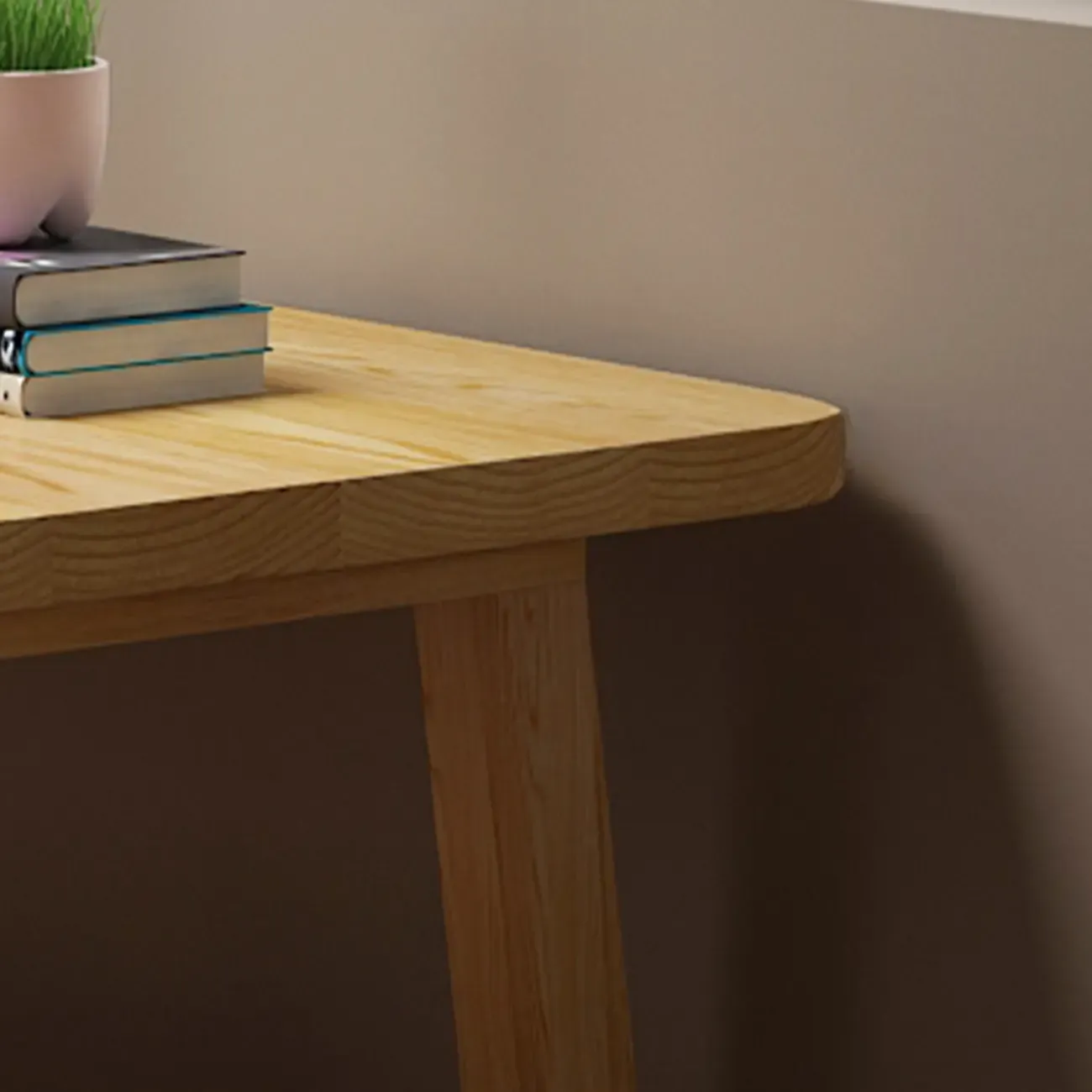 Durable Natural Wooden Timber Office Desk for Home Image - 6