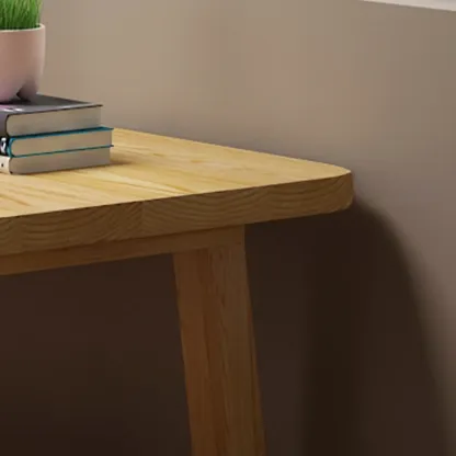 Durable Natural Wooden Timber Office Desk for Home Image - 6