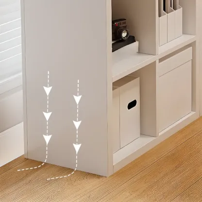 Horizontal White Wood Cube Storage Bookcase Image - 14