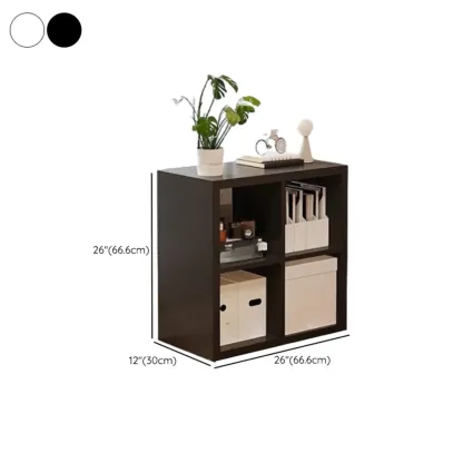 Horizontal White Wood Cube Storage Bookcase #size