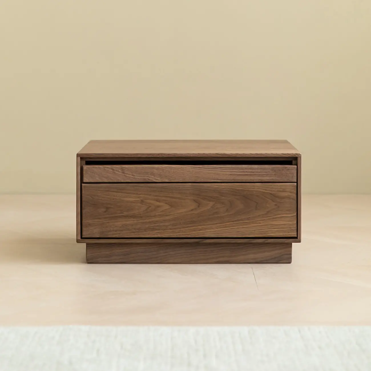 Scandinavia Solid Wood Two-Drawer Storage Nightstand Image - 2 | homeyfad