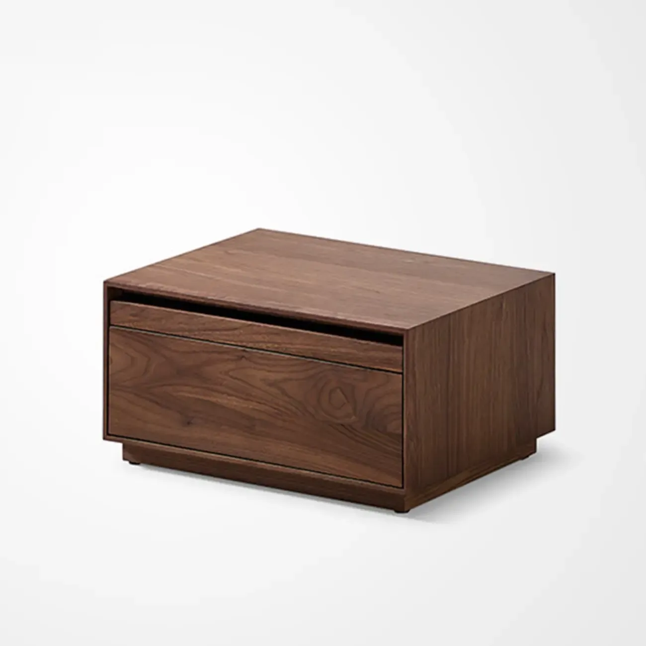 Scandinavia Solid Wood Two-Drawer Storage Nightstand Image - 8