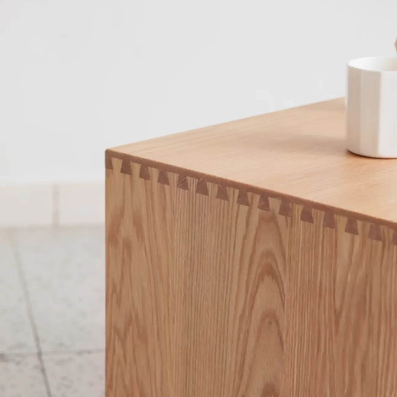 Scandinavia Solid Wood Two-Drawer Storage Nightstand Image - 5 | homeyfad