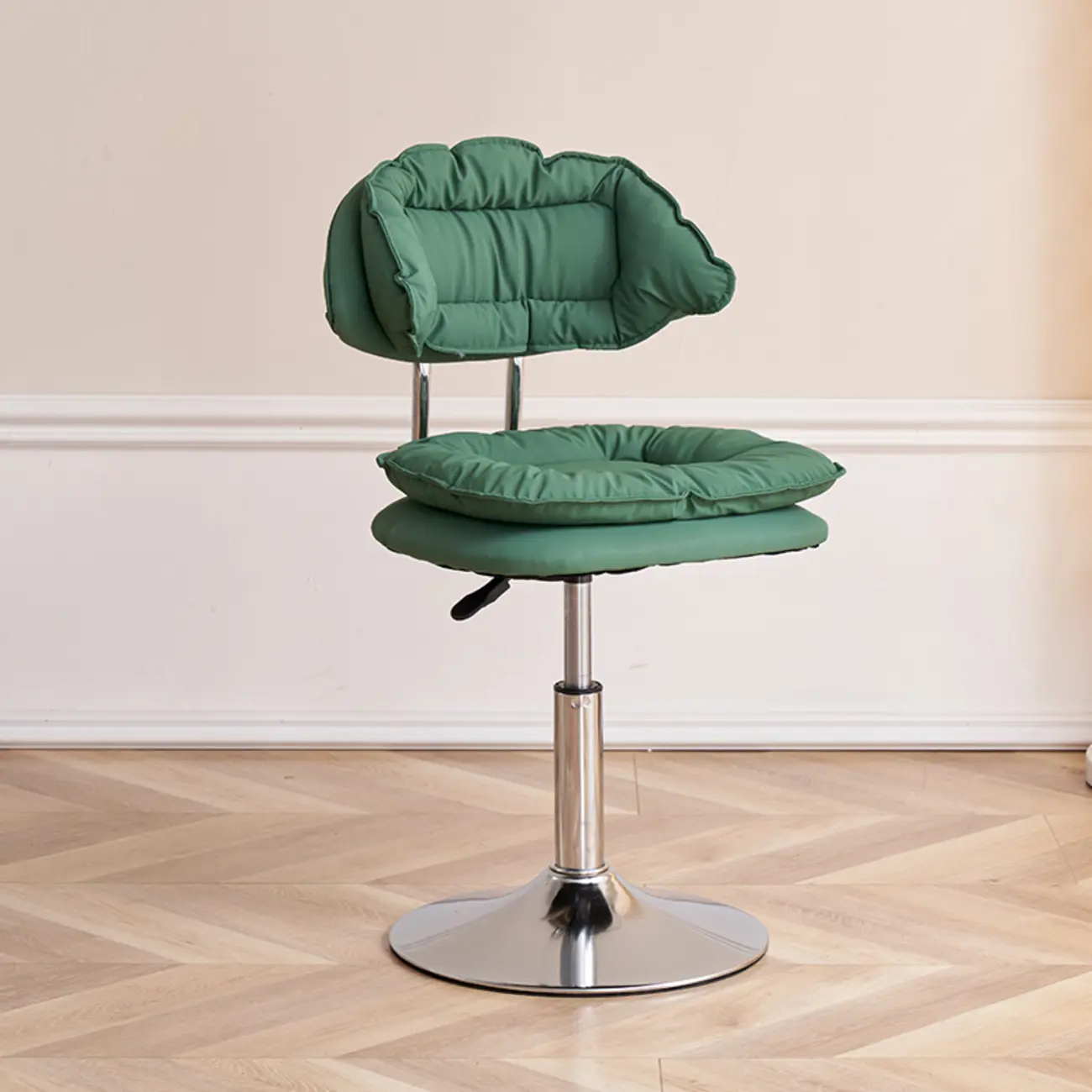 Square Multi-levelled Upholstered Bar Stools with Wheels Image - 5 | homeyfad
