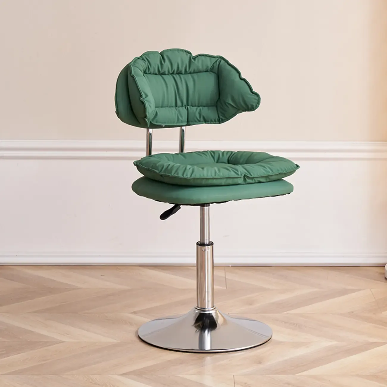 Square Multi-levelled Upholstered Bar Stools with Wheels Image - 5