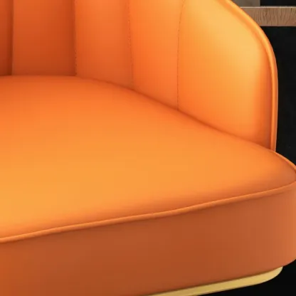 Glam Luxury Leather Swivel Adjustable Height Bar Stools Image - 7