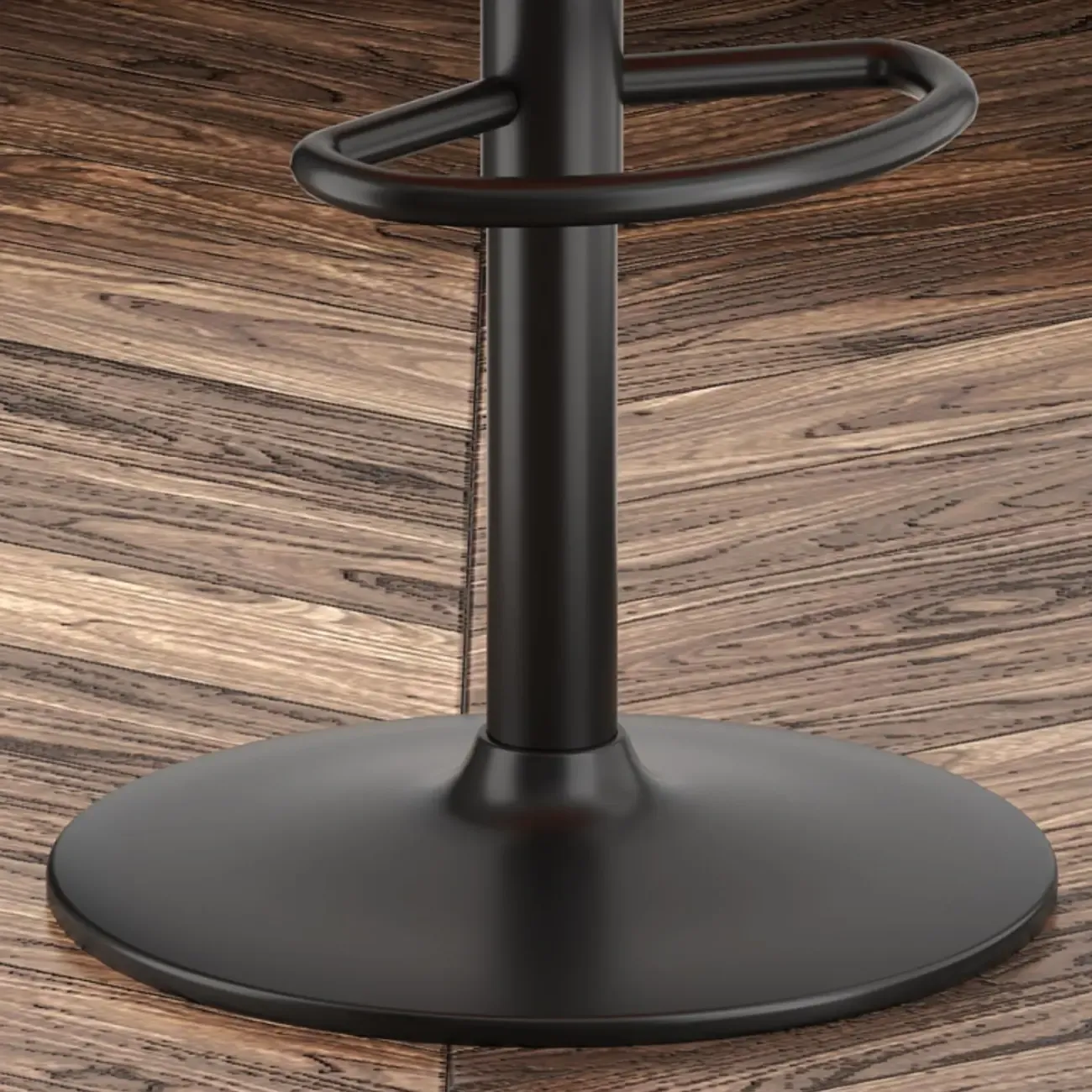 Glam Luxury Leather Swivel Adjustable Height Bar Stools Image - 9