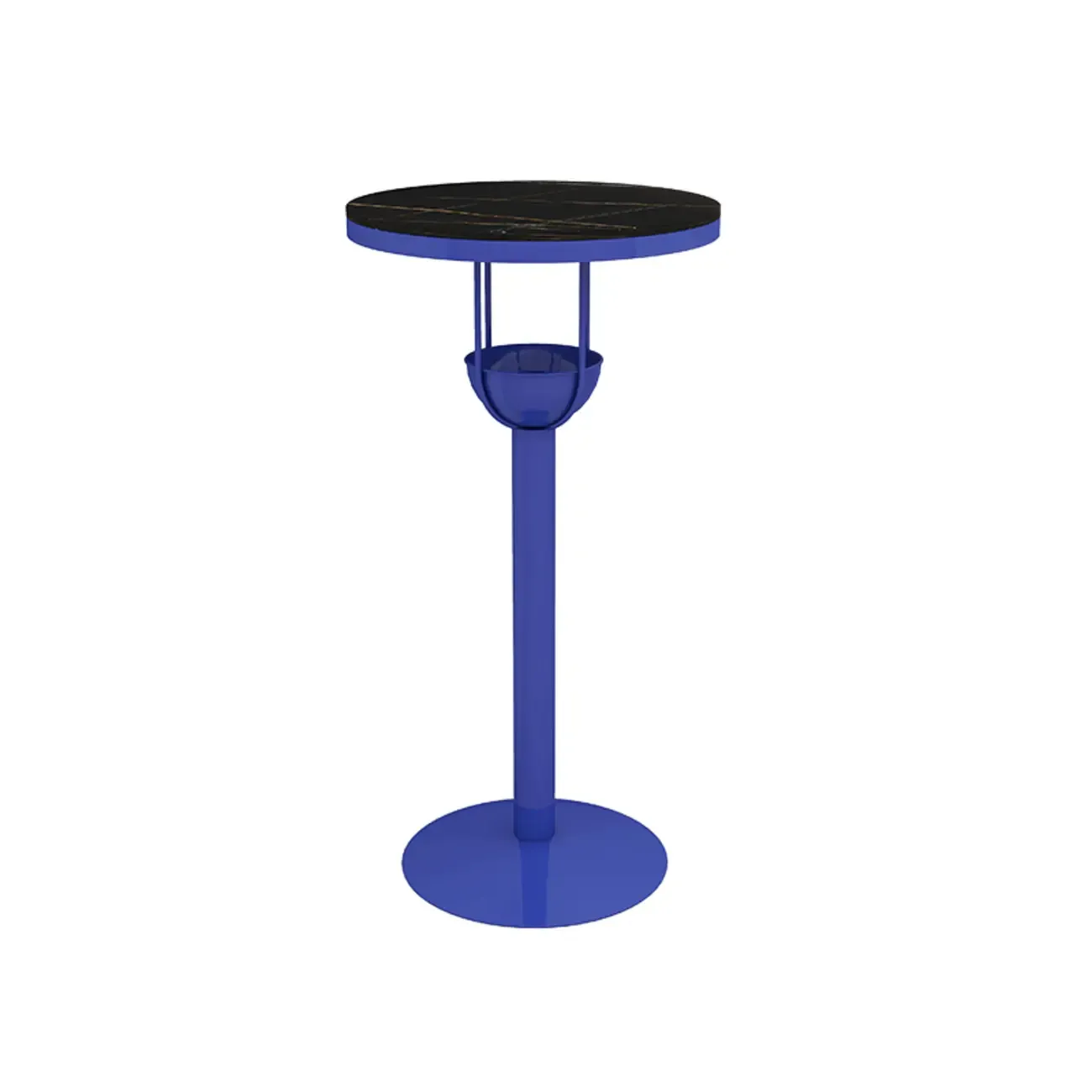 Modern Black Orange Orbicular Shelf Bar Tables Image - 5