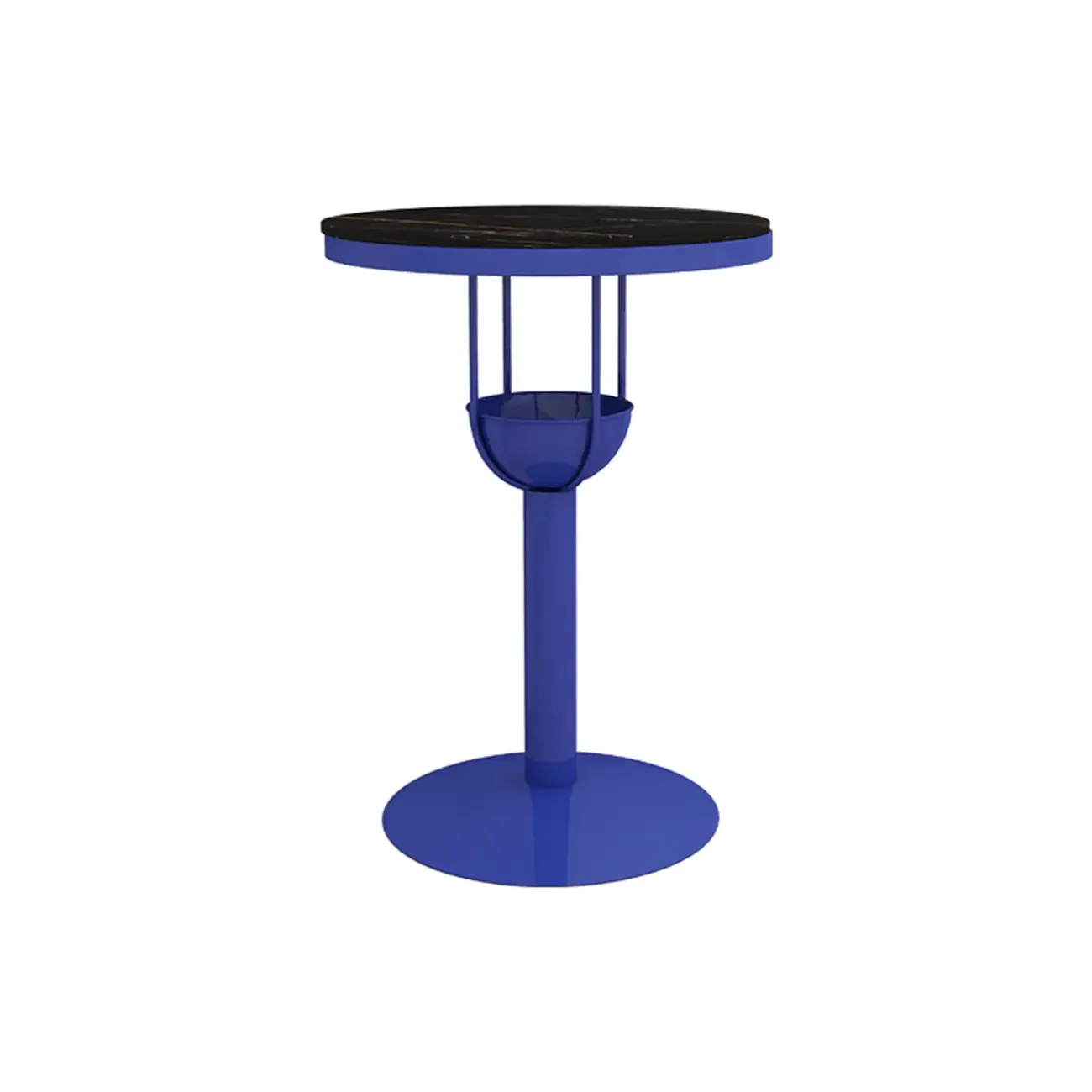 Modern Black Orange Orbicular Shelf Bar Tables Image - 7