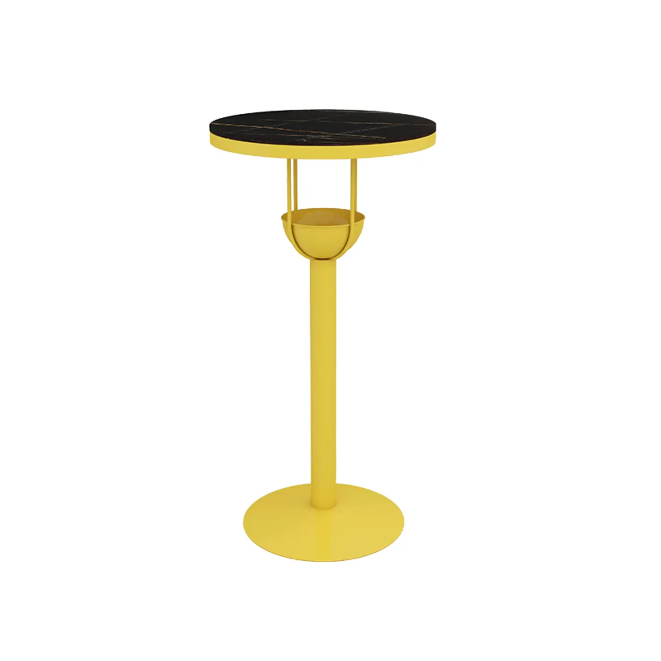 Modern Black Orange Orbicular Shelf Bar Tables Image - 9 | homeyfad