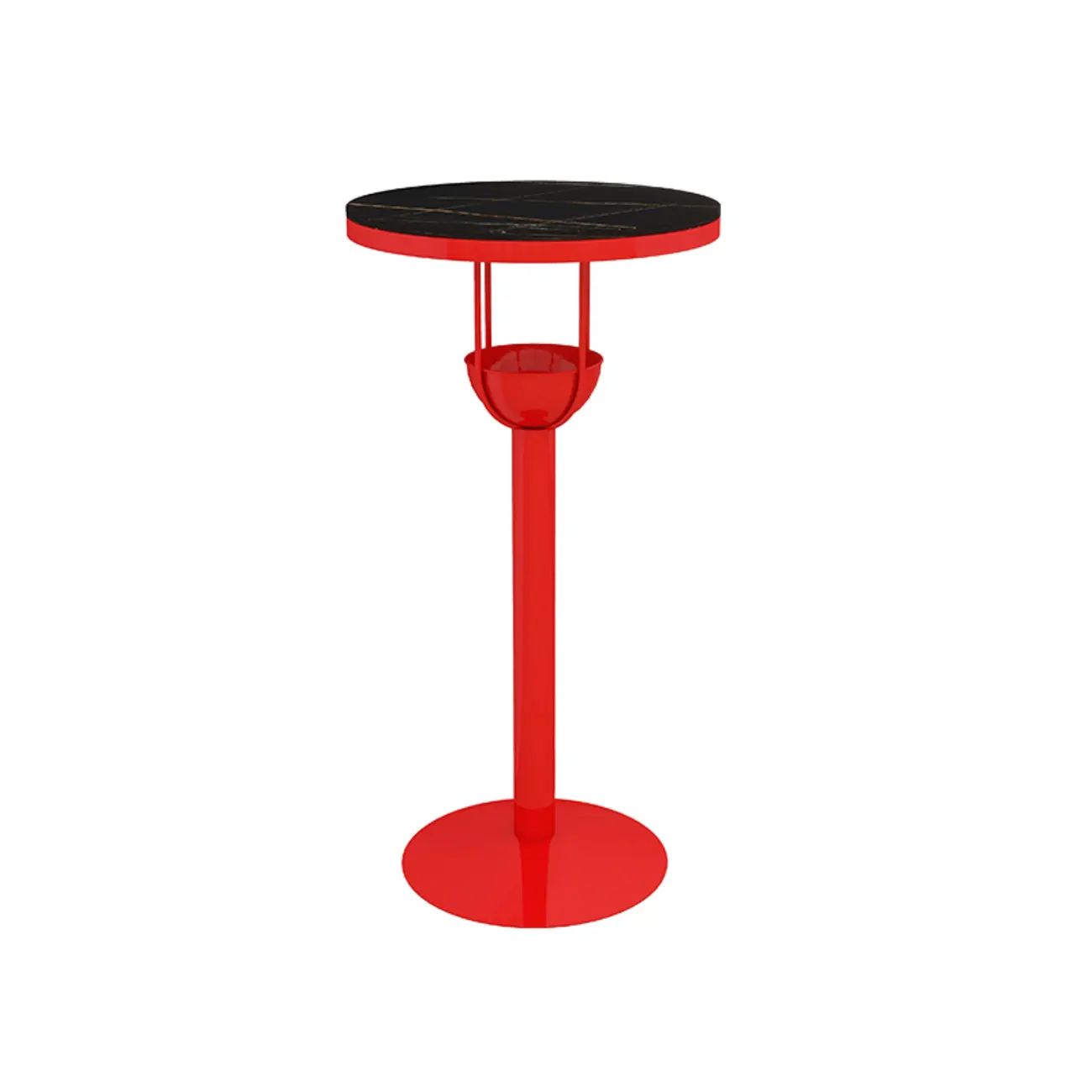 Modern Black Orange Orbicular Shelf Bar Tables Image - 13 | homeyfad