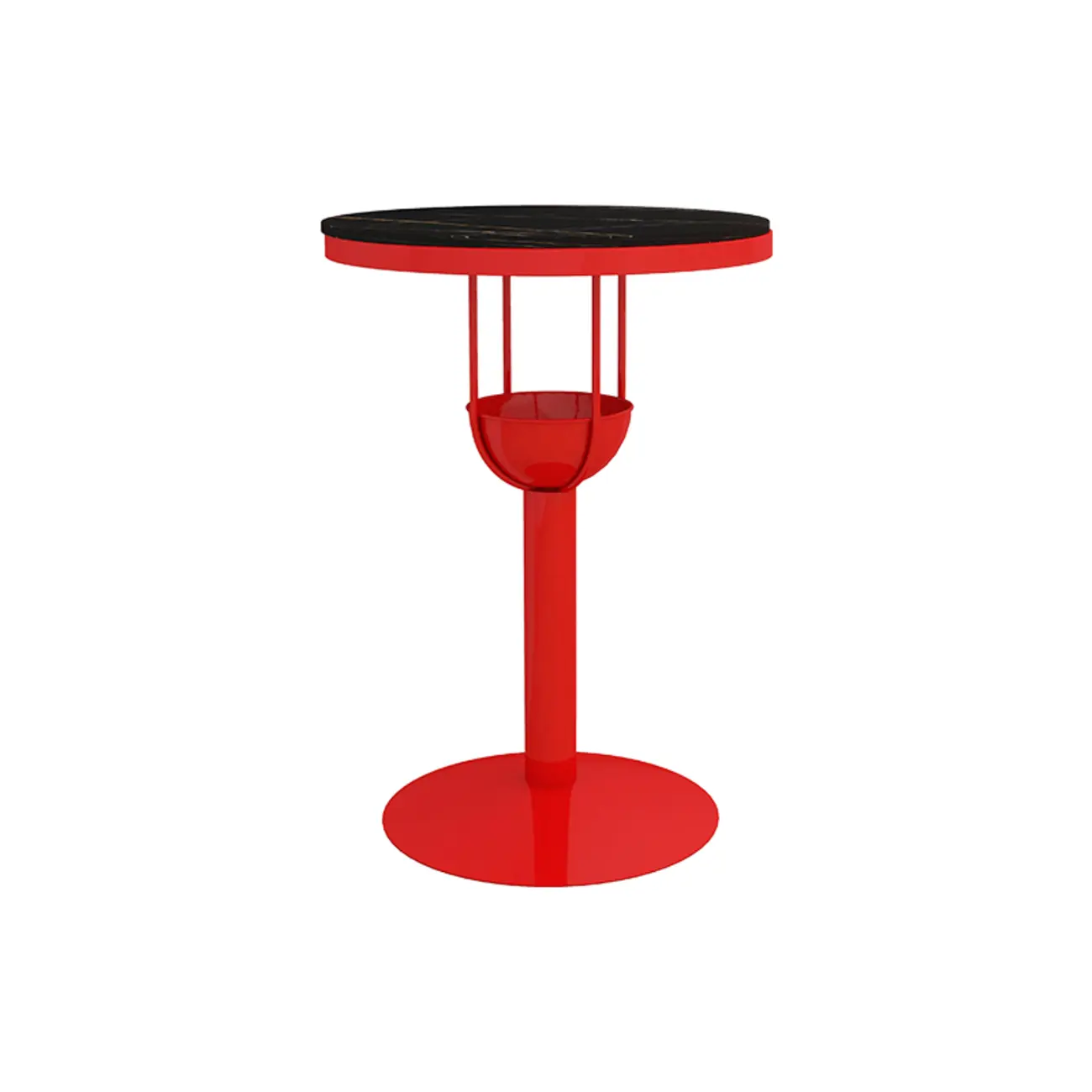 Modern Black Orange Orbicular Shelf Bar Tables Image - 15 | homeyfad